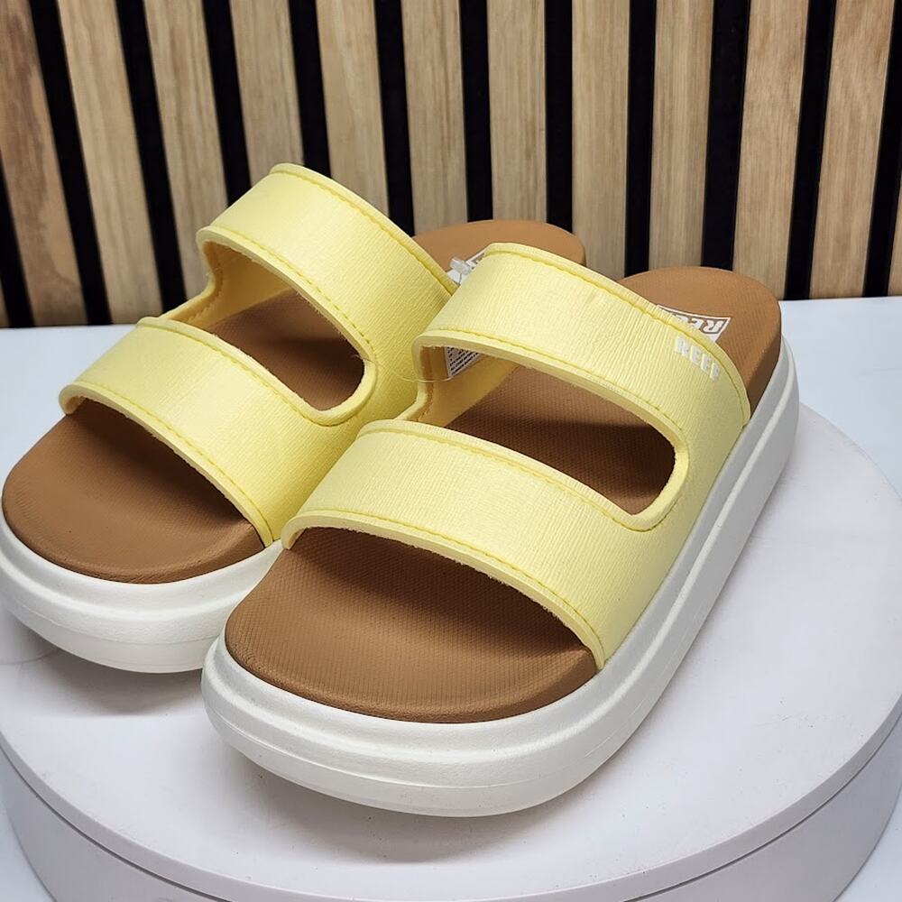 NEW - REEF Cushion Bondi 2 Bar Women’s Platform Sandals Pale Banana Size 8 - Picture 6 of 8